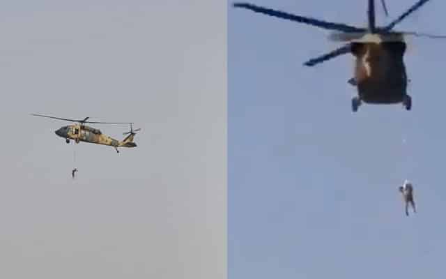 Viral video taliban ‘gantung’ orang di Helikopter, Ini cerita sebenarnya