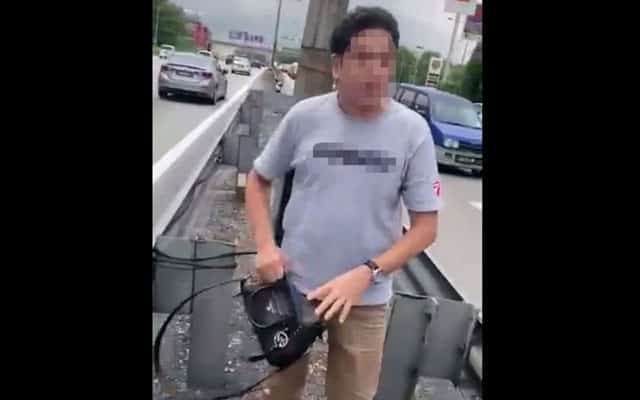 [Video] Marah kereta dilanggar, lelaki ini rampas beg risau pemandu wanita lari