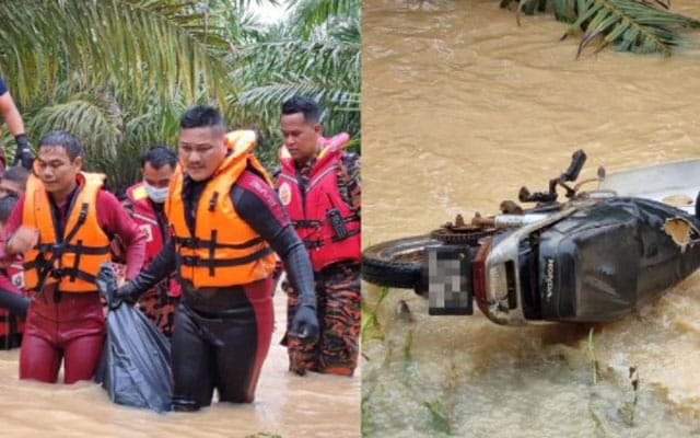 Operator kilang maut terjatuh motor ketika redah banjir di Gambang